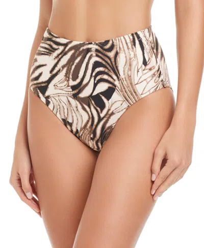 Beyond Control Women's Wild Thing High Waisted Swim Bottoms In Brown