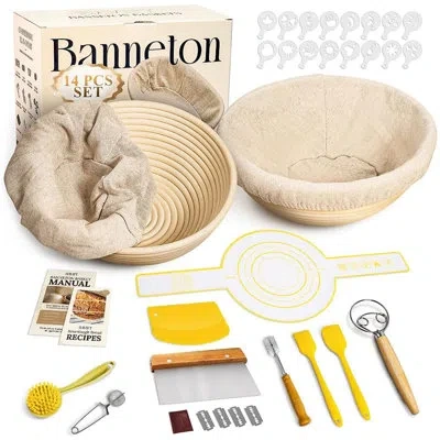 Beyond Sourdough Starter Kit, Bread Proofing Baskets In Neutral