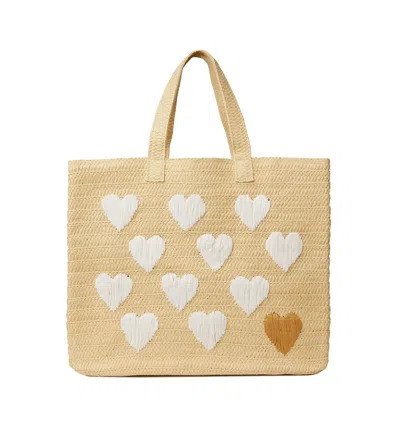 Beyond The Beach Be Mine Tote Beach Bag Natural/white