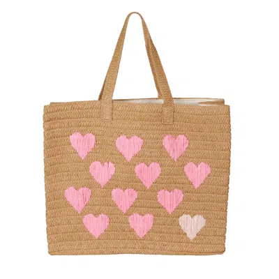Beyond The Beach Be Mine Tote Sand/coral