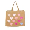 Beyond The Beach Be Mine Tote Sand/pink Rainbow