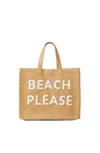Beyond The Beach Beach Please Tote Sand/white