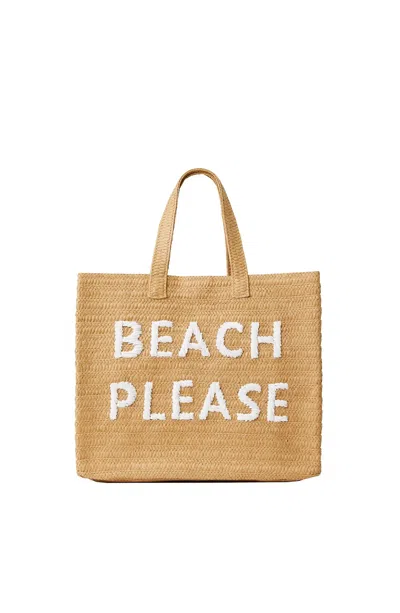 Beyond The Beach Beach Please Tote Sand/white