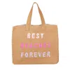 Beyond The Beach Best Beaches Forever Tote Beach Bag Sand/pink Rainbow