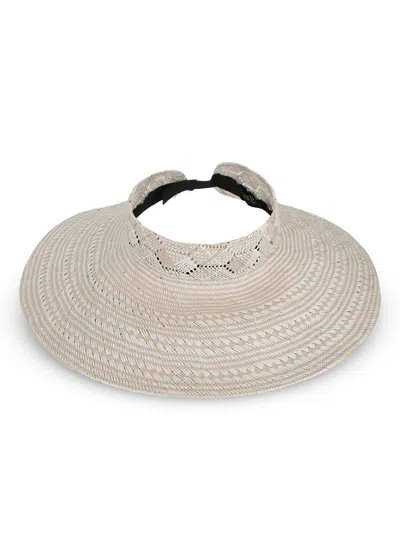 Beyond The Beach Emery Sisal Visor Hat Natural/white
