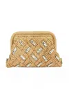 Beyond The Beach Gigi Crystal Clutch Bag Natural