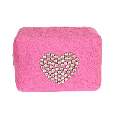 Beyond The Beach Heart Crystal Cosmetic Flamingo