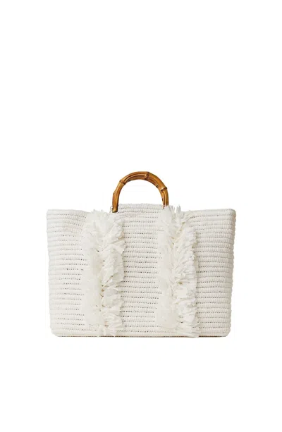 Beyond The Beach Large Rose Satchel White