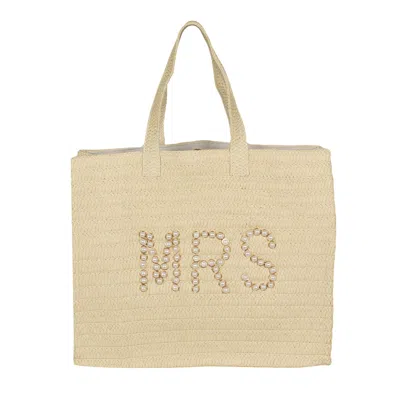 Beyond The Beach Mrs Pearl Tote Natural White