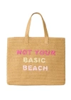 Beyond The Beach Not Your Basic Beach Tote Bag Sand/fuchsia