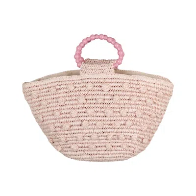 Beyond The Beach Opal Pom Pom Hand Bag Petal