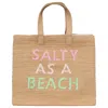Beyond The Beach Salty As A Beach Tote Bag Mint Rainbow