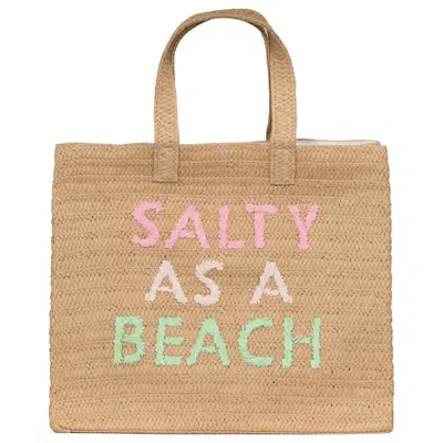 Beyond The Beach Salty As A Beach Tote Bag Mint Rainbow