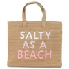 Beyond The Beach Salty As A Beach Tote Bag Sand Coral Rainbow