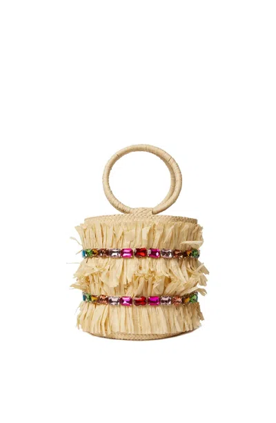 Beyond The Beach Skylar Crystal Bucket Bag Rainbow