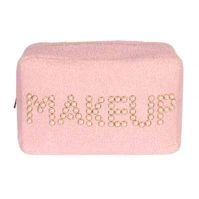 Beyond The Beach Teddy Makeup Cosmetic Bag Petal