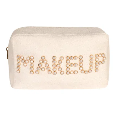 Beyond The Beach Teddy Makeup Cosmetic Bag White