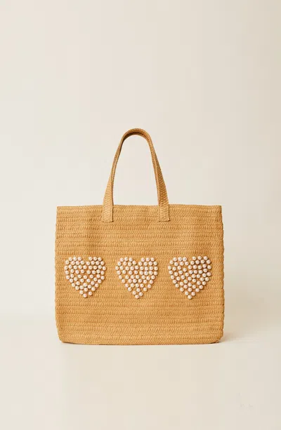 Beyond The Beach Three Hearts Tote Beach Bag Sand