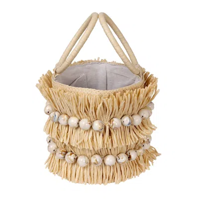 Beyond The Beach Tiki Bucket Bag Natural