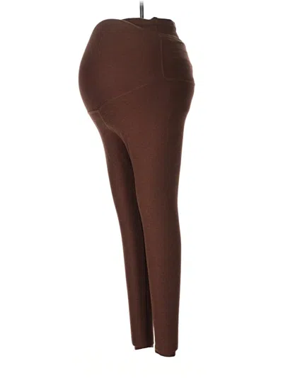 Pre-owned Beyond The Bump By Beyond Yoga Active Pants In Brown