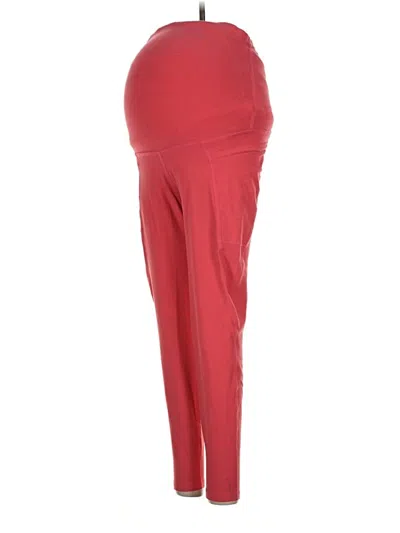 Pre-owned Beyond The Bump By Beyond Yoga Active Pants In Red