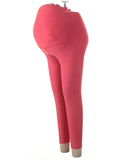 Pre-owned Beyond The Bump By Beyond Yoga Active Pants In Red