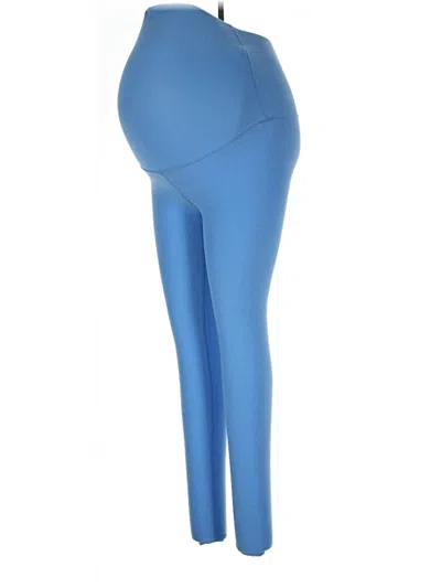 Pre-owned Beyond The Bump By Beyond Yoga Leggings In Blue