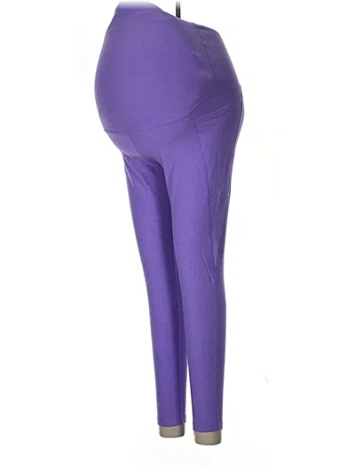 Pre-owned Beyond The Bump By Beyond Yoga Leggings In Purple