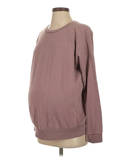 Pre-owned Beyond The Bump By Beyond Yoga Pullover Sweater In Brown