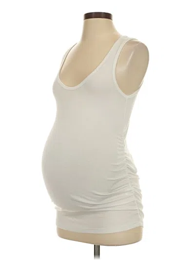 Pre-owned Beyond The Bump By Beyond Yoga Tank Top Ivory Strapless Neckline Tops