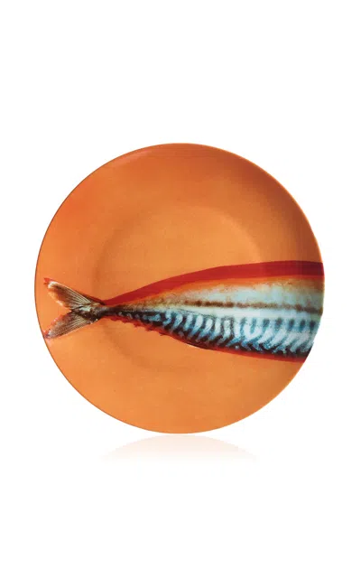 Beyond The World Holy Mackerel Dinner Plate In Multi