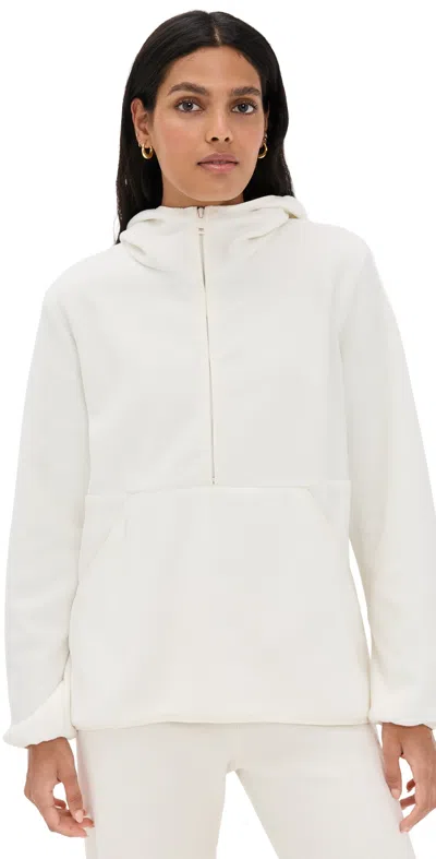 Beyond Yoga 2.0 Urban Explorer Quarter Zip Pullover Dove In White