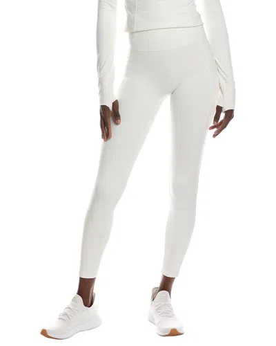 Beyond Yoga 27in Pacer Fleece Zip Pocket Long Legging In White
