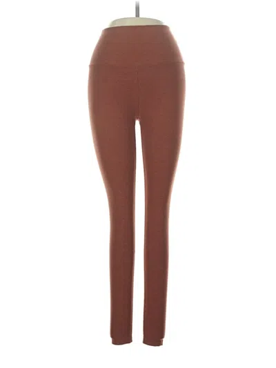 Pre-owned Beyond Yoga Active Pants In Brown