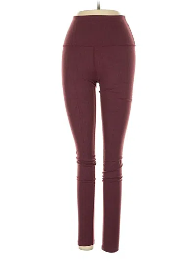 Pre-owned Beyond Yoga Active Pants In Burgundy