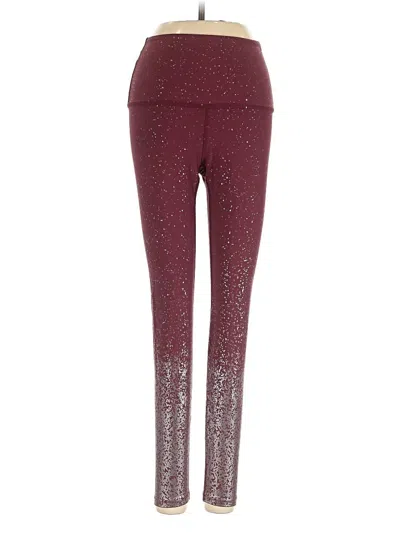 Pre-owned Beyond Yoga Active Pants In Burgundy