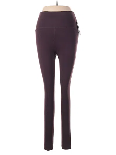 Pre-owned Beyond Yoga Active Pants In Burgundy