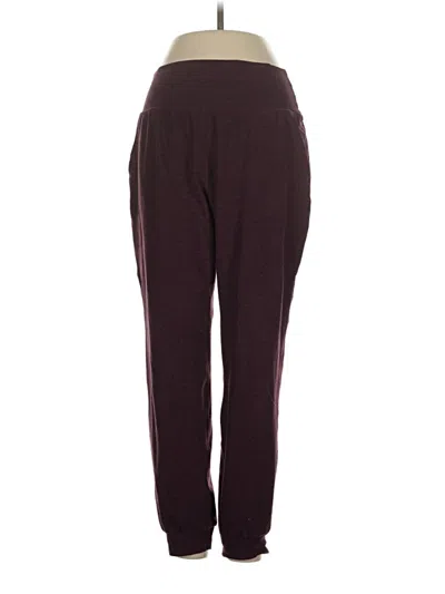 Pre-owned Beyond Yoga Active Pants In Burgundy