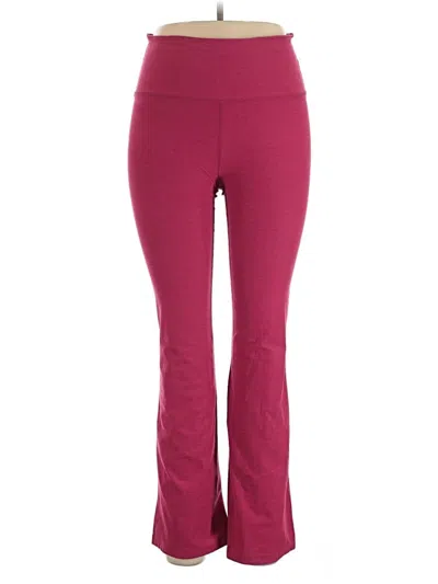 Pre-owned Beyond Yoga Active Pants In Burgundy