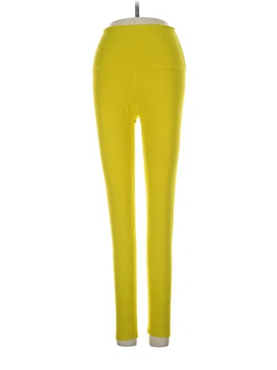 Pre-owned Beyond Yoga Active Pants In Yellow