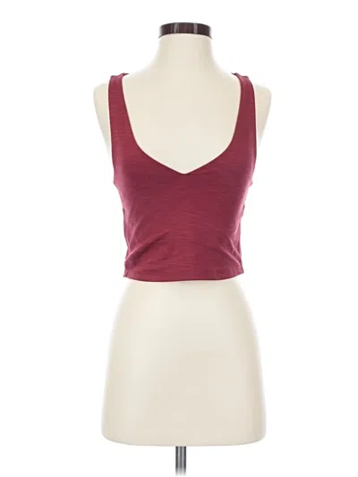 Pre-owned Beyond Yoga Active Tank Top In Burgundy