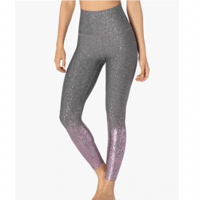 Beyond Yoga Alloy Ombre Legging In Gray Purple Metalic