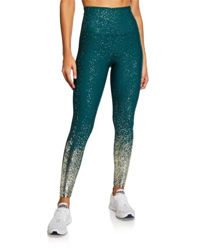 Beyond Yoga Alloy Ombre Legging In Hunter Green/gold
