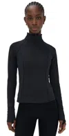 Beyond Yoga Allure 3/4 Zip Pullover Black In Black