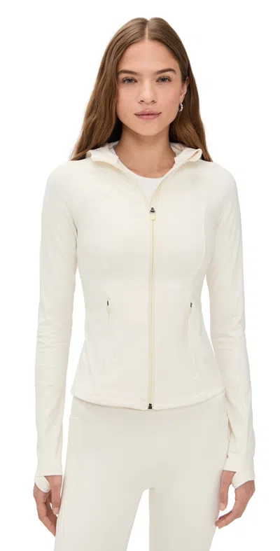 Beyond Yoga Allure Full Zip Pullover Glacier In Neutral