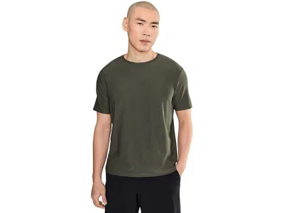 Beyond Yoga Always Beyond Crew T-shirts 2.0 Men's T Shirt Dusty Forest Heather: Sm, Elastane/polyester In Green