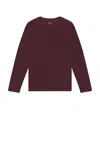 Beyond Yoga Always Beyond Long Sleeve Crew 2.0 In Burgundy