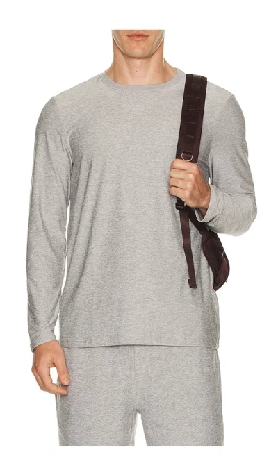 Beyond Yoga Always Beyond Long Sleeve Crew 2.0 In Gray