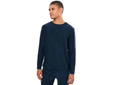 Beyond Yoga Always Beyond Long Sleeve Crew 2.0 Men's T Shirt Nocturnal Navy: Md, Elastane/polyester