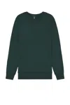 Beyond Yoga Always Beyond Pullover Crew In Dark Spruce Green
